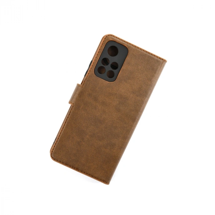 Xiaomi Redmi Note 11t Kılıf Trend S Plus Kapaklı Kılıf - Taba