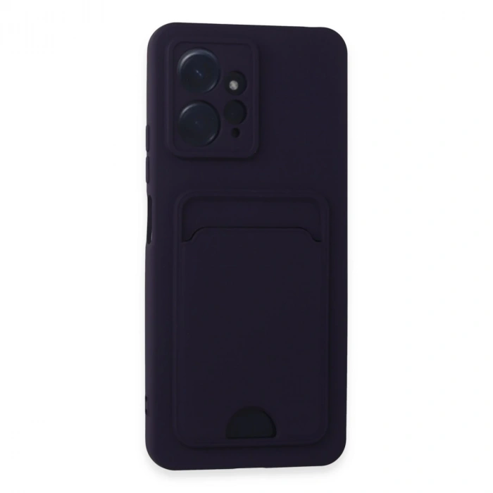 Xiaomi Redmi Note 12 4g Kılıf Kelvin Kartvizitli Silikon - Derin Mor