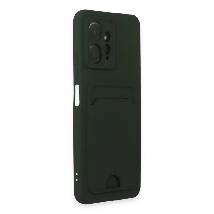 Xiaomi Redmi Note 12 4g Kılıf Kelvin Kartvizitli Silikon - Koyu Yeşil