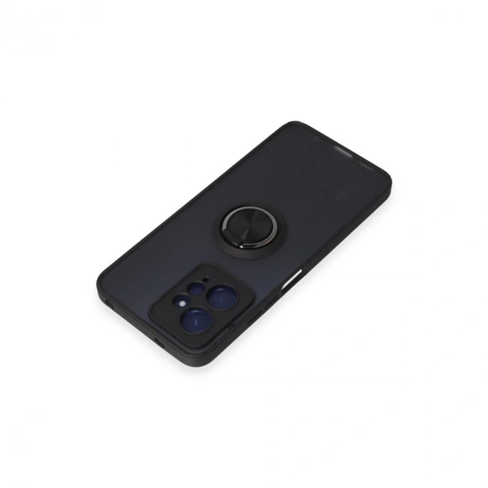 Xiaomi Redmi Note 12 4g Kılıf Montreal Yüzüklü Silikon Kapak - Siyah