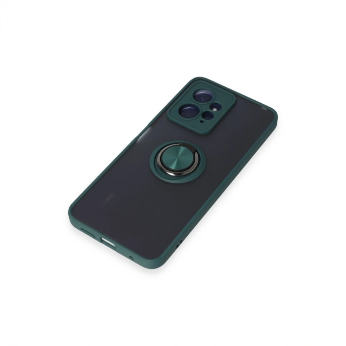 Xiaomi Redmi Note 12 4g Kılıf Montreal Yüzüklü Silikon Kapak - Yeşil