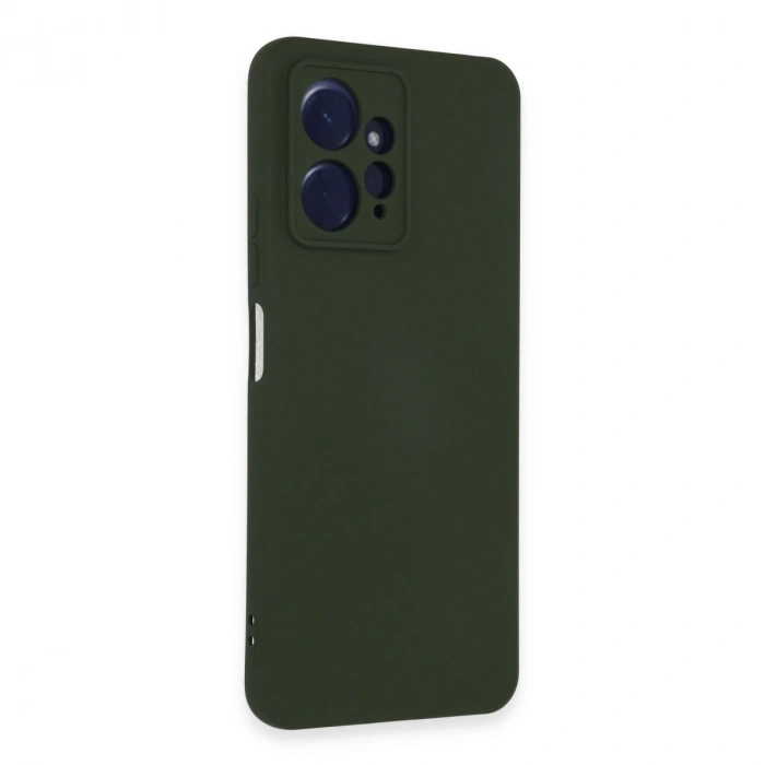Xiaomi Redmi Note 12 4g Kılıf Nano İçi Kadife Silikon - Koyu Yeşil