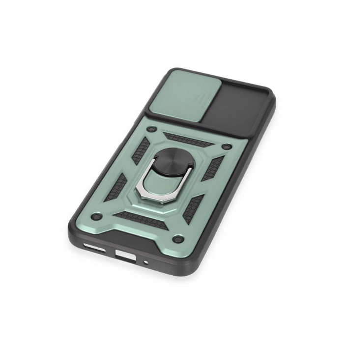 Xiaomi Redmi Note 12 5g Kılıf Pars Lens Yüzüklü Silikon - Yeşil