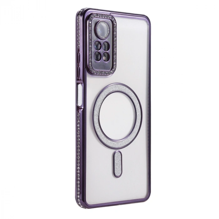 Xiaomi Redmi Note 12 Pro 4g Joke Simli Magneticsafe Kılıf - Derin Mor