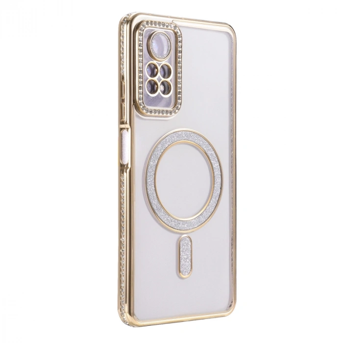 Xiaomi Redmi Note 12 Pro 4g Joke Simli Magneticsafe Kılıf - Gold