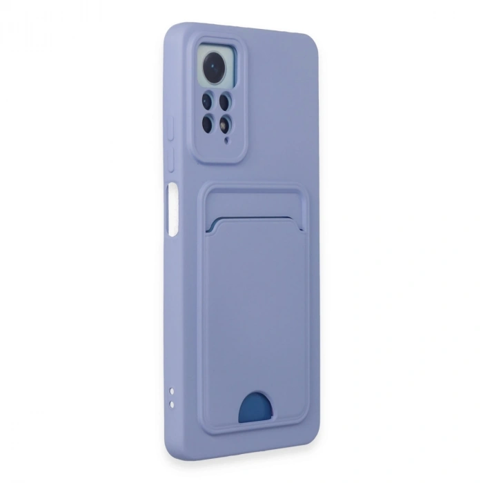 Xiaomi Redmi Note 12 Pro 4g Kılıf Kelvin Kartvizitli Silikon - Lila