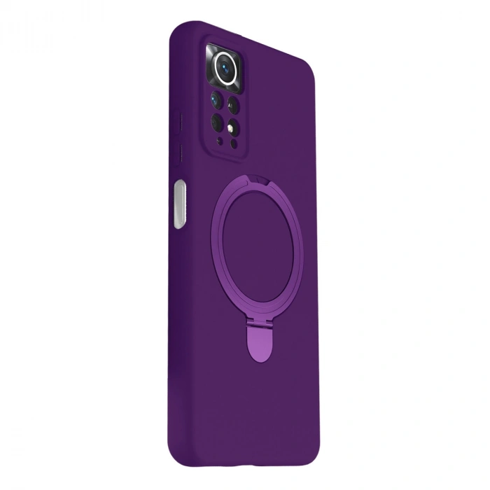 Xiaomi Redmi Note 12 Pro 4g Regal Magsafe Standlı Kapak - Derin Mor