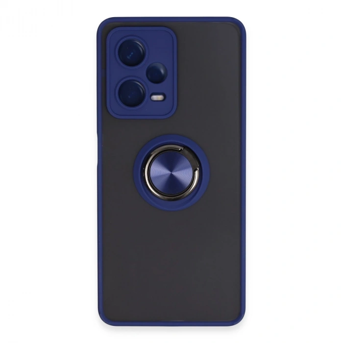 Xiaomi Redmi Note 12 Pro 5g Kılıf Montreal Yüzüklü Silikon Kapak - Lacivert