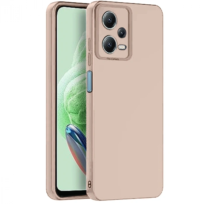 Xiaomi Redmi Note 12 Pro 5g Kılıf Nano İçi Kadife Silikon - Pudra