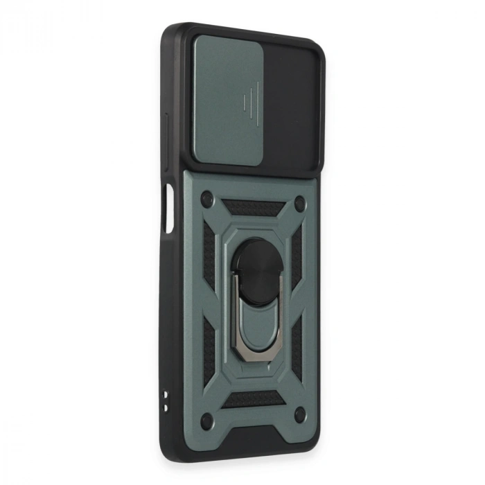 Xiaomi Redmi Note 12 Pro 5g Kılıf Pars Lens Yüzüklü Silikon - Yeşil