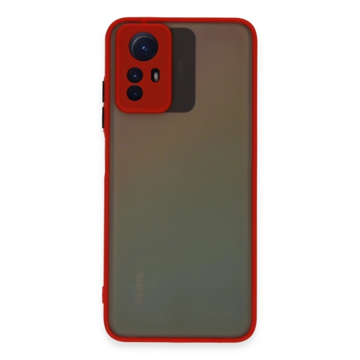 Xiaomi Redmi Note 12s Kılıf Montreal Silikon Kapak - Kırmızı
