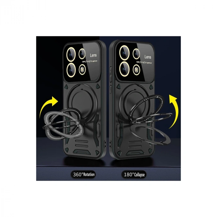 Xiaomi Redmi Note 13 Pro 4g Kılıf Joy Lens Standlı Kapak - Mor