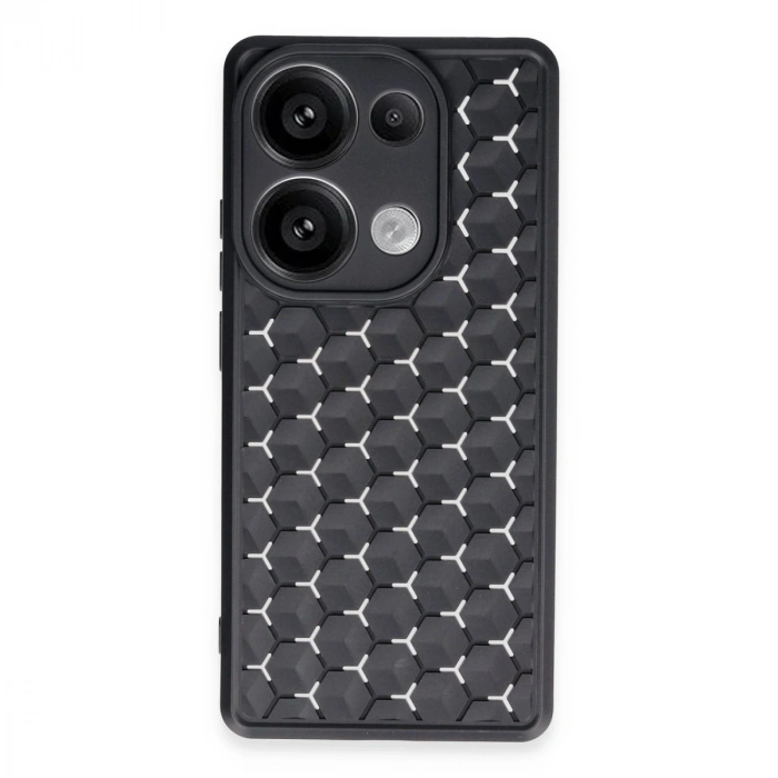 Xiaomi Redmi Note 13 Pro 4g Kılıf Petek Silikon Kapak - Siyah