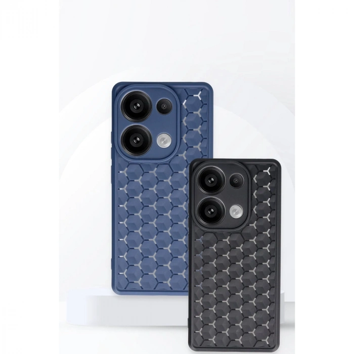 Xiaomi Redmi Note 13 Pro 5g Kılıf Petek Silikon Kapak - Lacivert