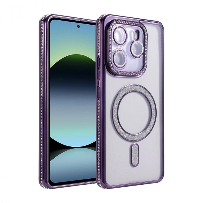 Xiaomi Redmi Note 14 4g Joke Simli Magneticsafe Kılıf - Derin Mor