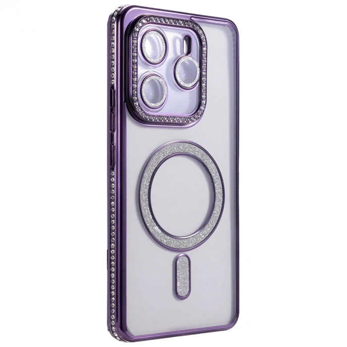 Xiaomi Redmi Note 14 4g Joke Simli Magneticsafe Kılıf - Derin Mor