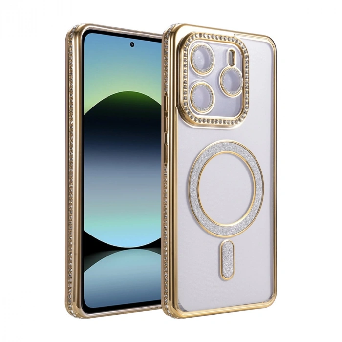 Xiaomi Redmi Note 14 4g Joke Simli Magneticsafe Kılıf - Gold