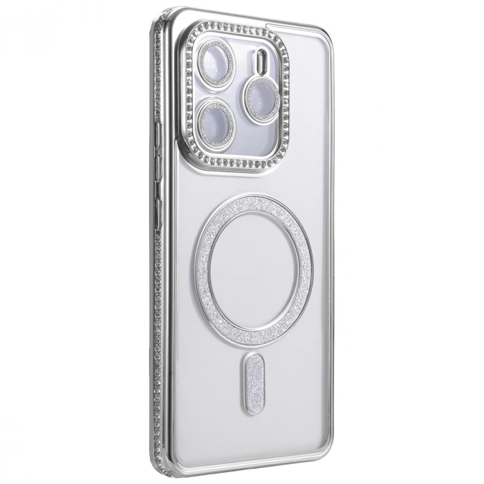 Xiaomi Redmi Note 14 4g Joke Simli Magneticsafe Kılıf - Gümüş