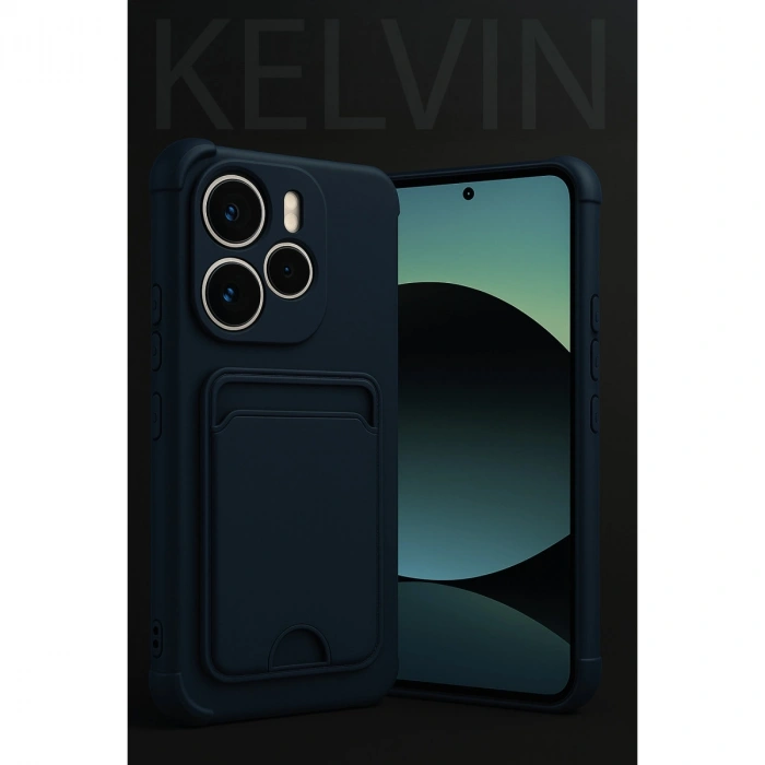 Xiaomi Redmi Note 14 4g Kelvin Kartvizitli Silikon - Koyu Yeşil