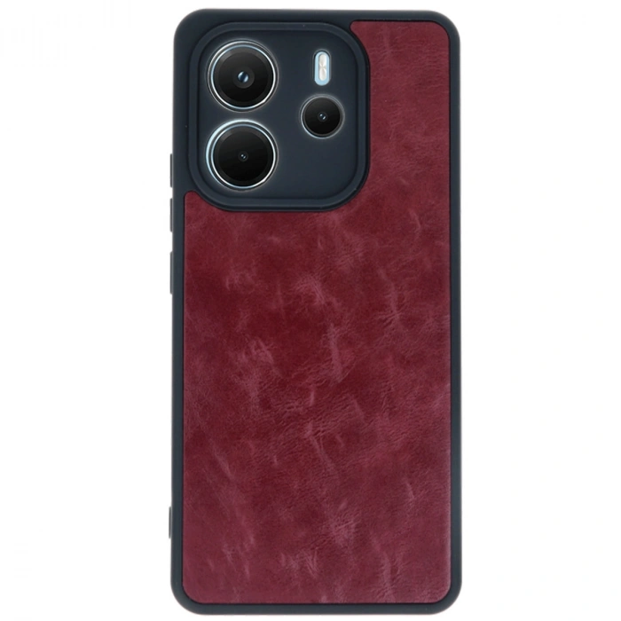 Xiaomi Redmi Note 14 4g Kılıf Aras Deri Kapak - Bordo