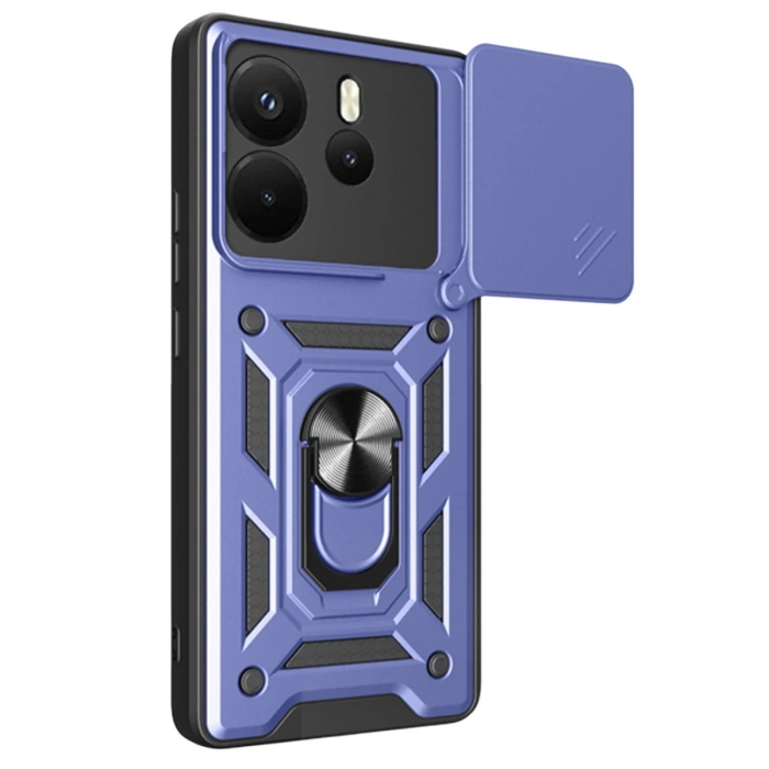 Xiaomi Redmi Note 14 4g Pars Lens Yüzüklü Silikon - Lacivert