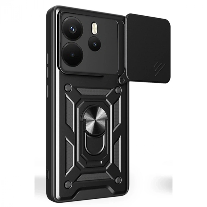 Xiaomi Redmi Note 14 4g Pars Lens Yüzüklü Silikon - Siyah