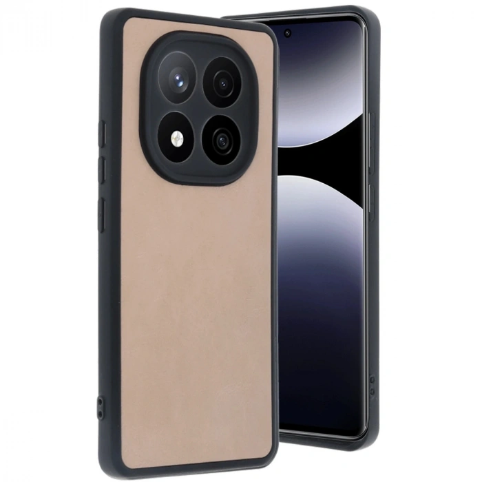 Xiaomi Redmi Note 14 Pro 4g Kılıf Aras Deri Kapak - Pudra
