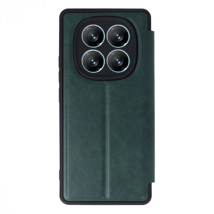 Xiaomi Redmi Note 14 Pro 4g Kılıf Flip Cover - Koyu Yeşil