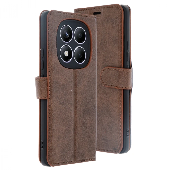 Xiaomi Redmi Note 14 Pro 4g Kılıf Trend S Plus Kapaklı Kılıf - Taba