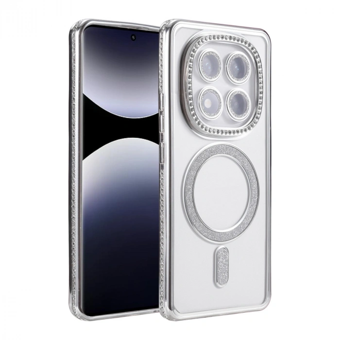 Xiaomi Redmi Note 14 Pro 5g Joke Simli Magneticsafe Kılıf - Gümüş