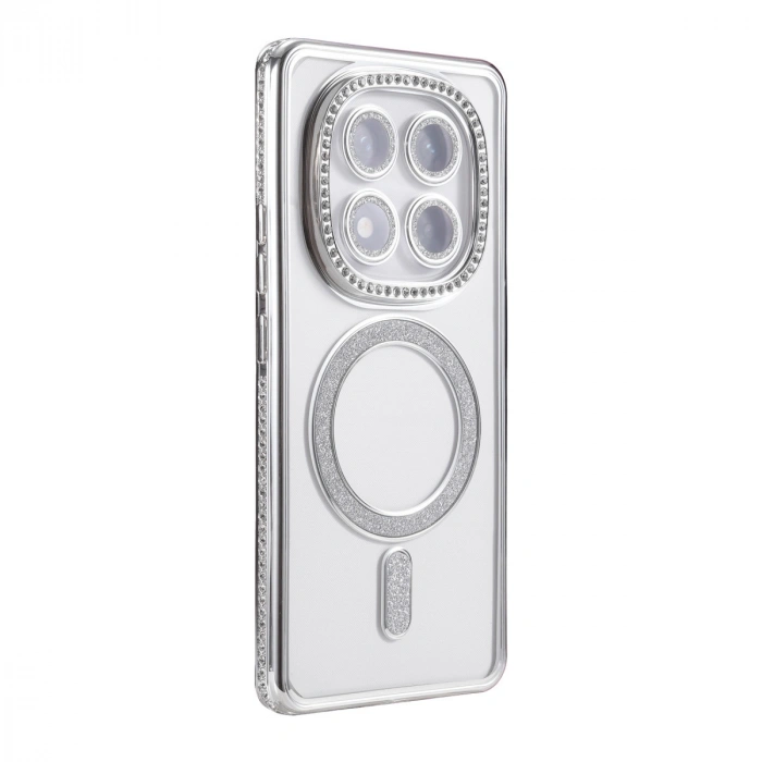 Xiaomi Redmi Note 14 Pro 5g Joke Simli Magneticsafe Kılıf - Gümüş