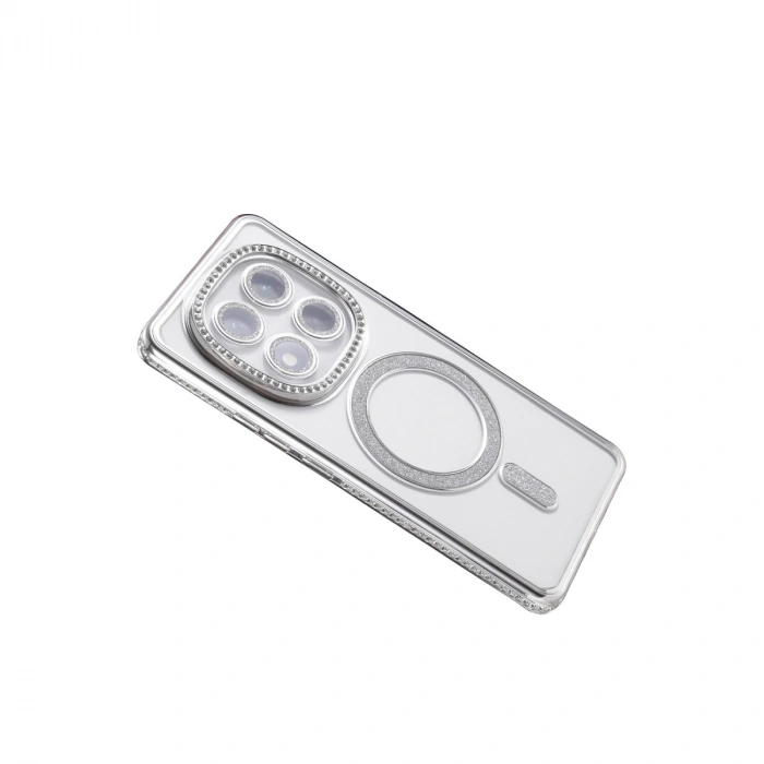 Xiaomi Redmi Note 14 Pro 5g Joke Simli Magneticsafe Kılıf - Gümüş