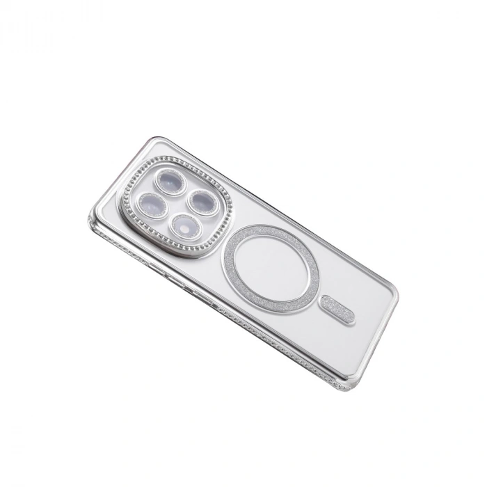 Xiaomi Redmi Note 14 Pro 5g Joke Simli Magneticsafe Kılıf - Gümüş