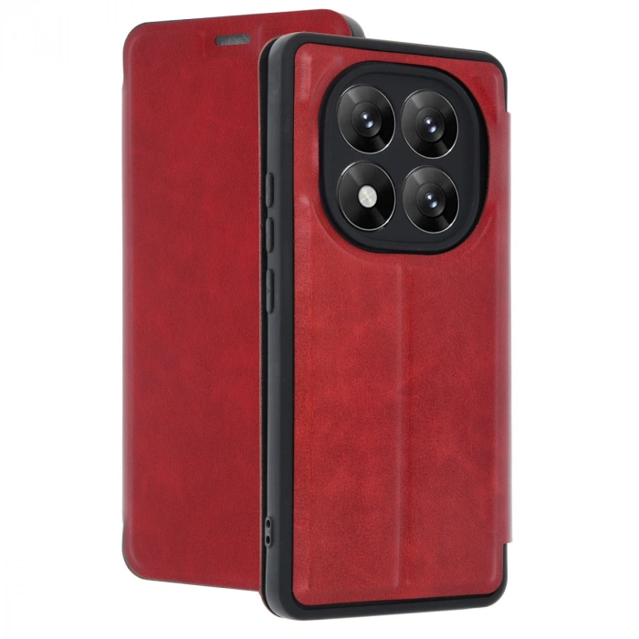 Xiaomi Redmi Note 14 Pro 5g Kılıf Flip Cover - Kırmızı