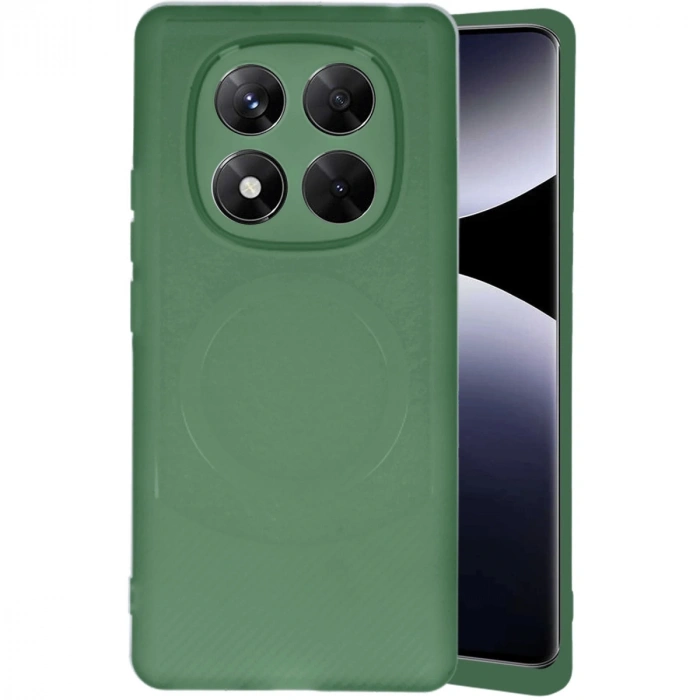 Xiaomi Redmi Note 14 Pro 5g Kılıf Maya Karbon Kapak - Koyu Yeşil