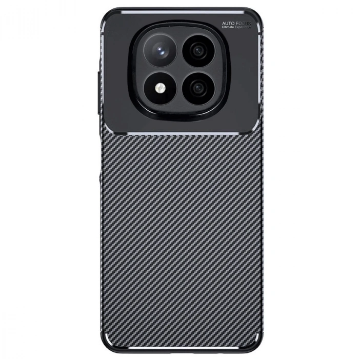 Xiaomi Redmi Note 14 Pro Plus Kılıf Auto Focus Karbon Kapak - Siyah