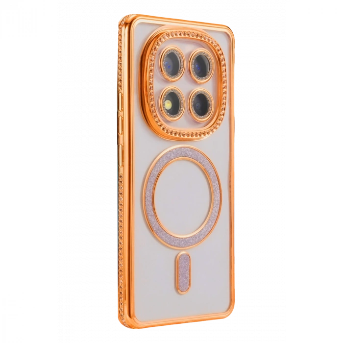 Xiaomi Redmi Note 15 4g Joke Simli Magneticsafe Kılıf - Turuncu