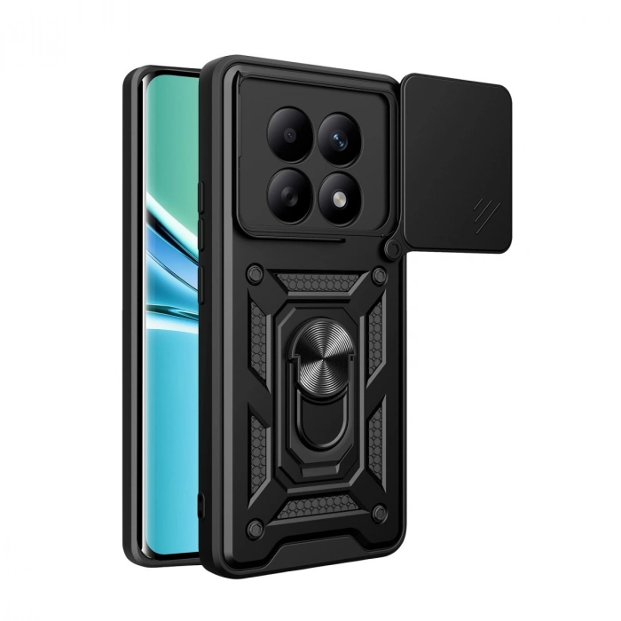 Xiaomi Redmi Note 15 4g Pars Lens Yüzüklü Silikon - Siyah