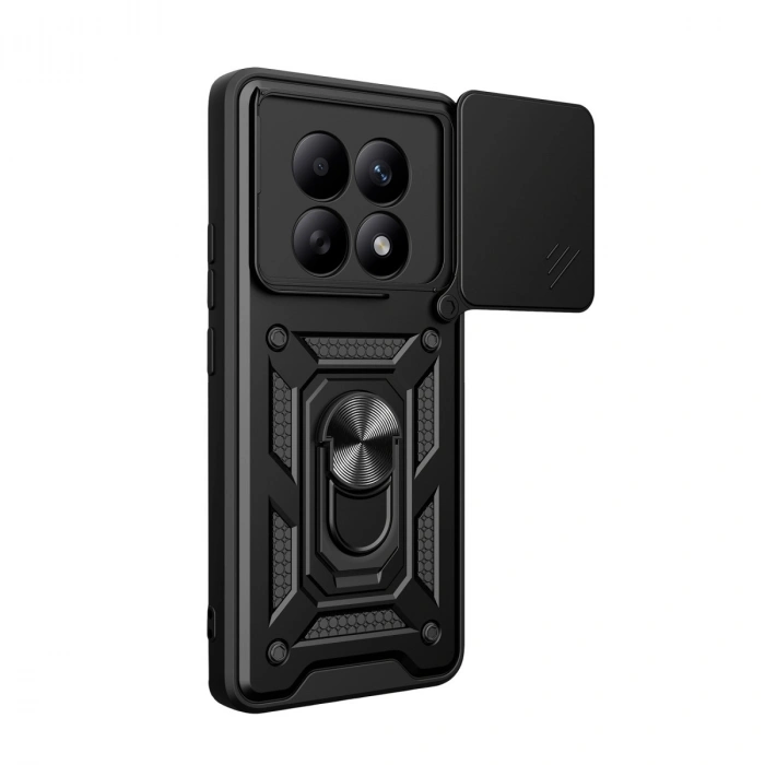 Xiaomi Redmi Note 15 4g Pars Lens Yüzüklü Silikon - Siyah