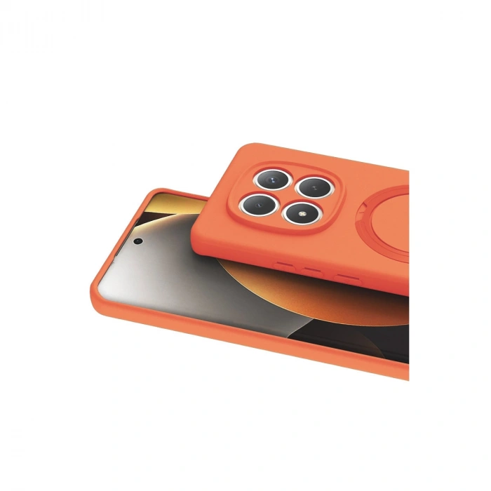 Xiaomi Redmi Note 15 4g Regal Magsafe Standlı Kapak - Turuncu