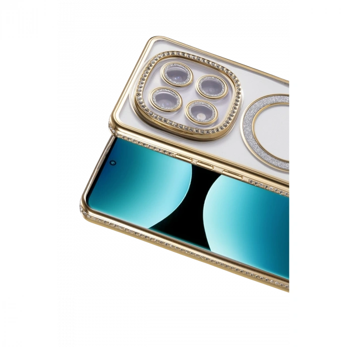 Xiaomi Redmi Note 15 Pro Plus 5g Joke Simli Magneticsafe Kılıf - Gold
