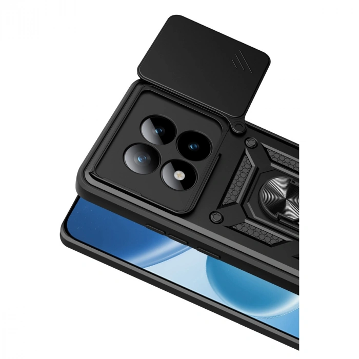 Xiaomi Redmi Note 15 Pro Plus 5g Pars Lens Yüzüklü Silikon - Siyah