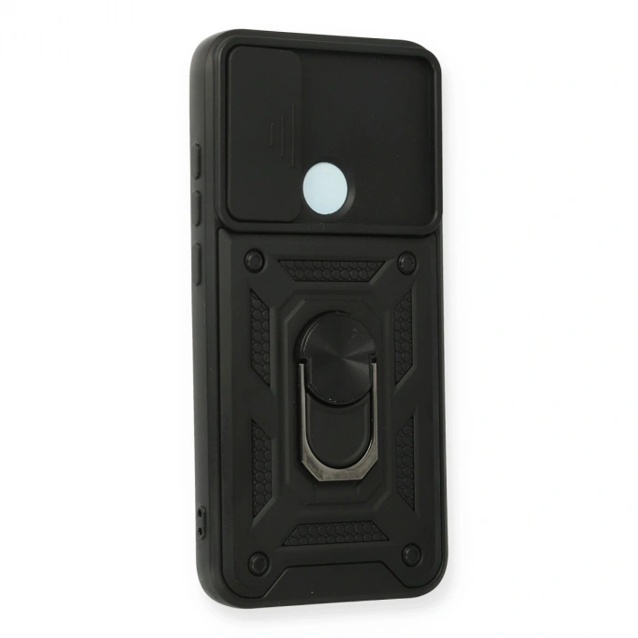 Xiaomi Redmi Note 8 Kılıf Pars Lens Yüzüklü Silikon - Siyah