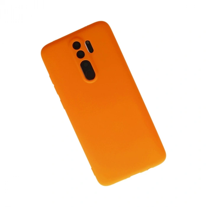 Xiaomi Redmi Note 8 Pro Kılıf First Silikon - Turuncu