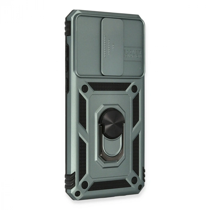 Xiaomi Redmi Note 8 Pro Kılıf Pars Lens Yüzüklü Silikon - Yeşil