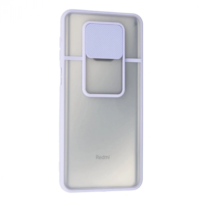 Xiaomi Redmi Note 9 Pro Kılıf Palm Buzlu Kamera Sürgülü Silikon - Lila