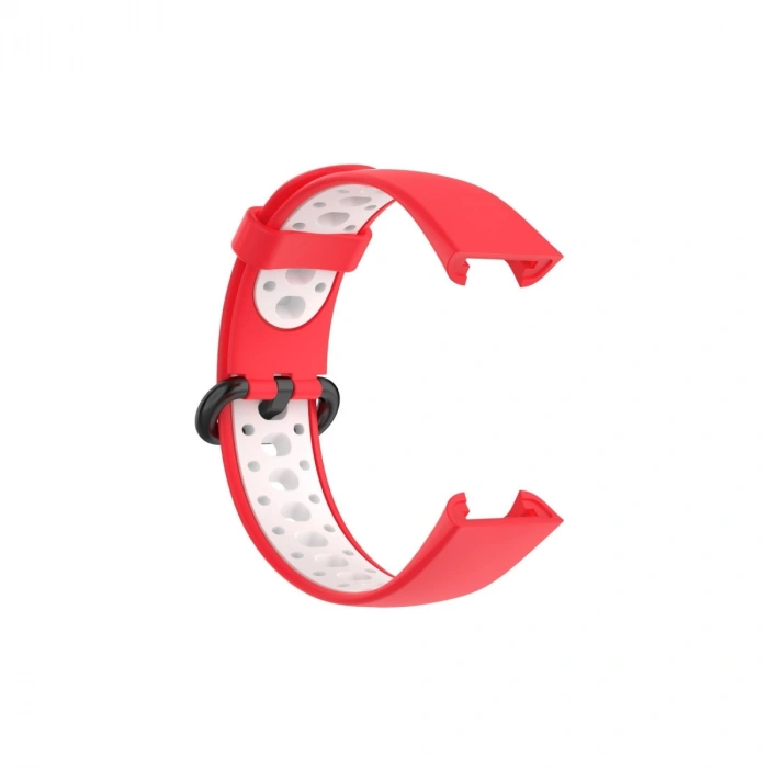 Xiaomi Redmi Watch 2 Spor Delikli Kordon (saat Değildir) - Kırmızı-beyaz