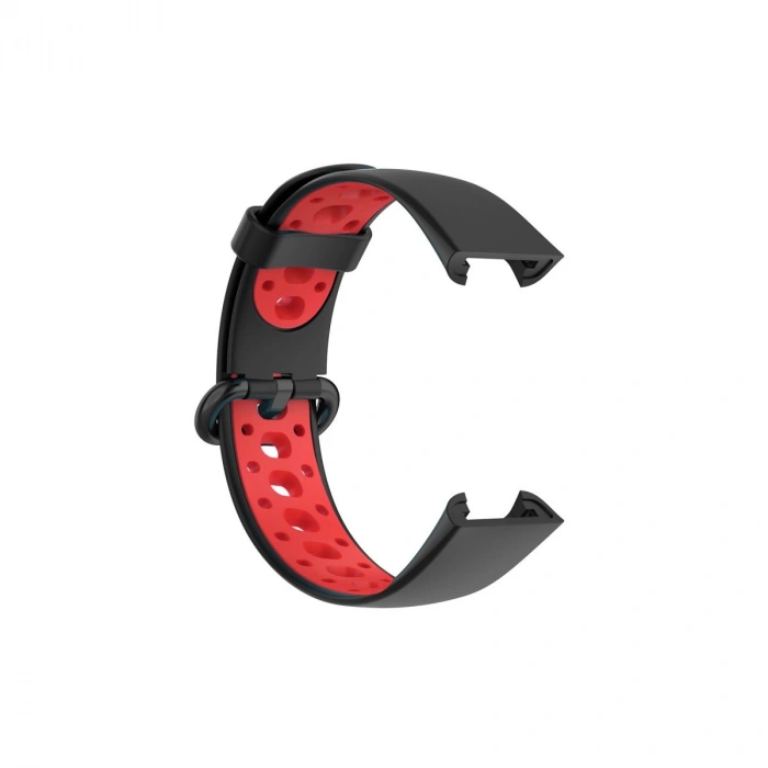 Xiaomi Redmi Watch 2 Spor Delikli Kordon (saat Değildir) - Siyah-kırmızı