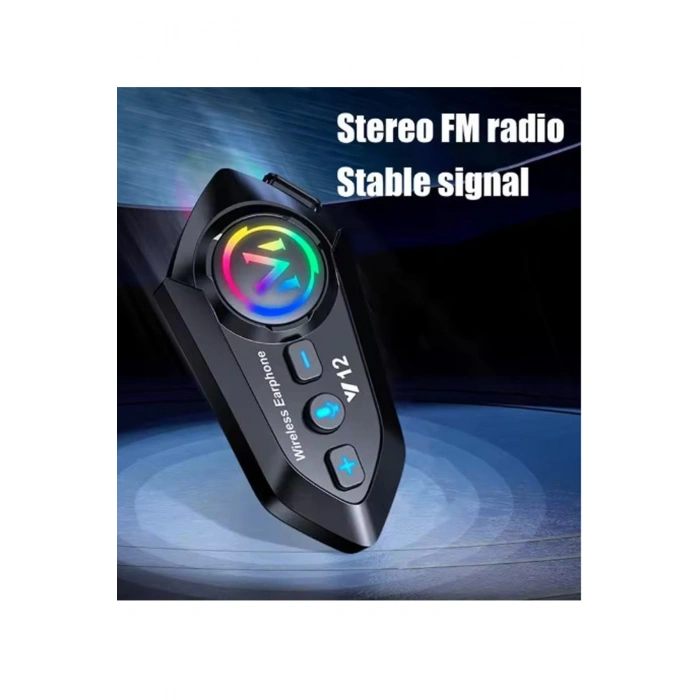 Y12  Motor Kask Kulaklık Rgb Modlu Radyolu Motosiklet Kulaklık 5.3 Bluetooth Intercom