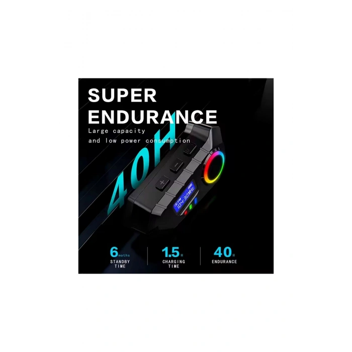 Y30 Kask Kulaklık Bluetooth Motosiklet Kulaklık Rgb Radyolu Intercom